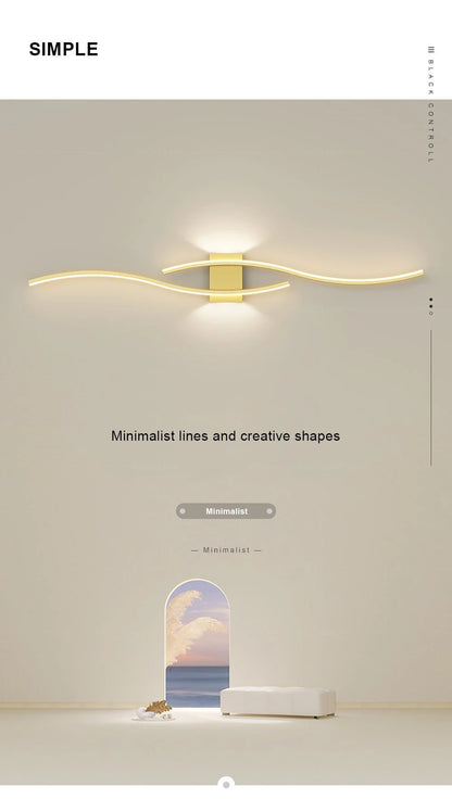 TheHearth&Haven™ Wall Lamp Double Curve Remote Control Light