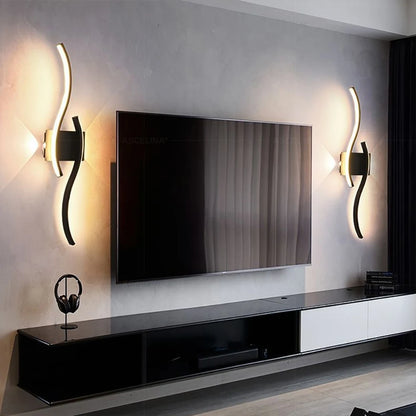 TheHearth&Haven™ Wall Lamp Double Curve Remote Control Light