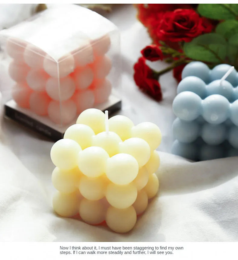 TheHearth&Haven™ Big Cube Bubble Candle