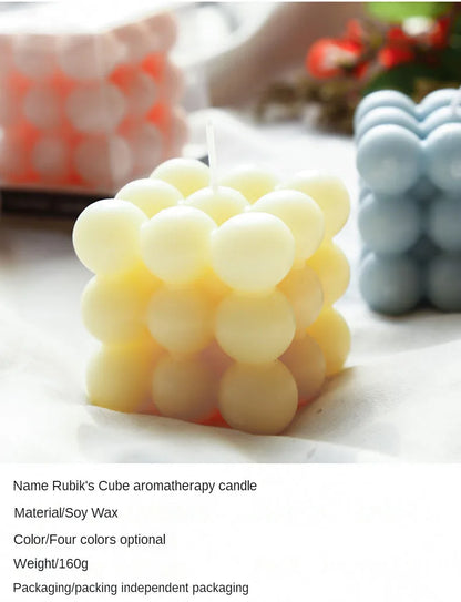 TheHearth&Haven™ Big Cube Bubble Candle