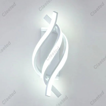 TheHearth&Haven™ Curved Spiral Design LED Wall Lamp