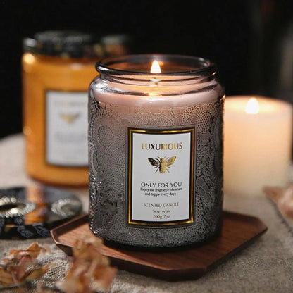 TheHearth&Haven™ Soy wax candle with smokeless fragrance