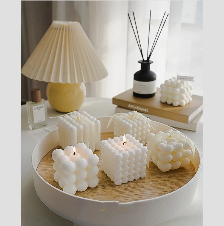 TheHearth&Haven™ Big Cube Bubble Candle