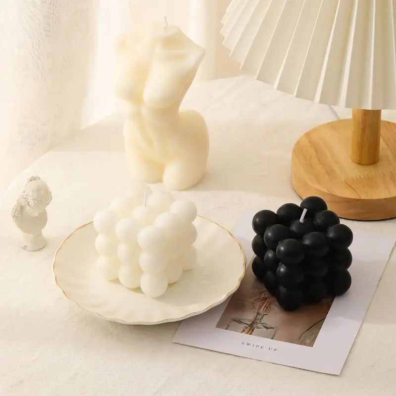 TheHearth&Haven™ Big Cube Bubble Candle