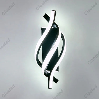 TheHearth&Haven™ Curved Spiral Design LED Wall Lamp