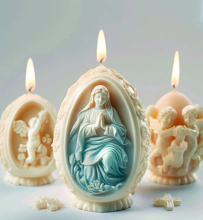 TheHearth&Haven™ Easter Relief Egg Candle