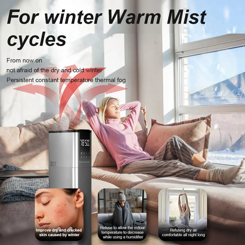 TheHearth&Haven™ 13L Hot fog Humidifier Ultrasonic Air Mute