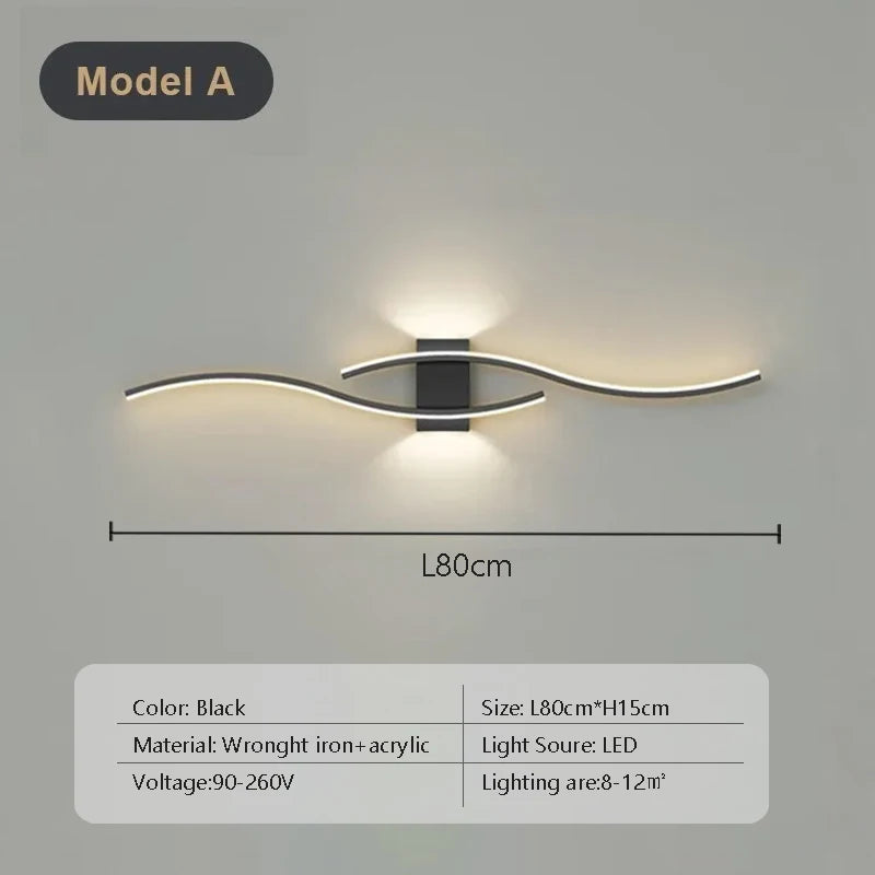 TheHearth&Haven™ Wall Lamp Double Curve Remote Control Light