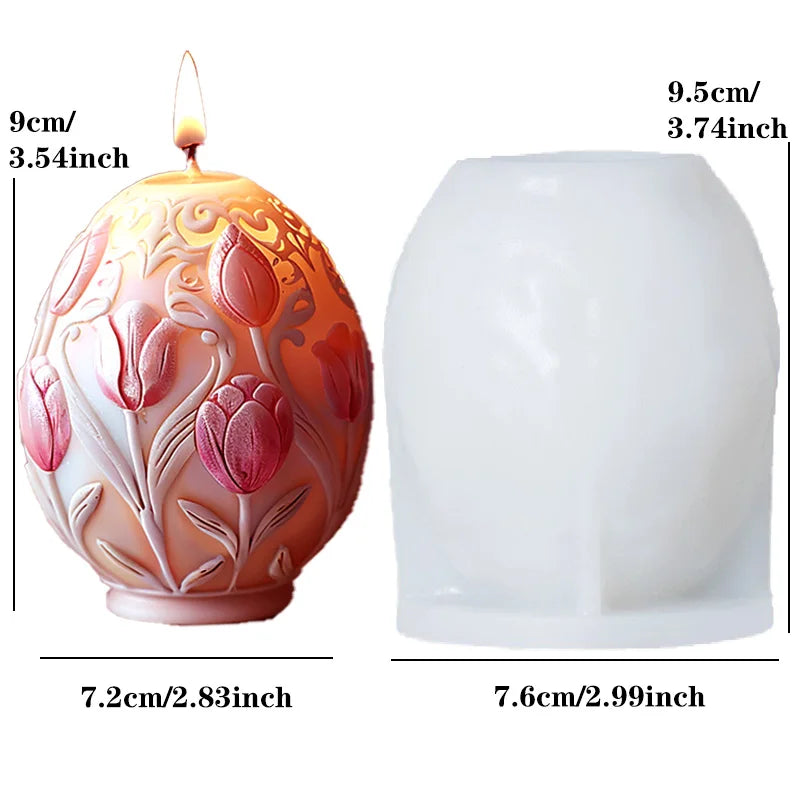 TheHearth&Haven™ Easter Relief Egg Candle