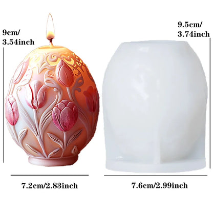 TheHearth&Haven™ Easter Relief Egg Candle