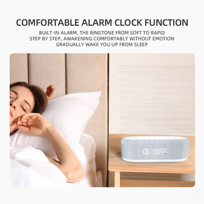 TheHearth&Haven™ Wireless Charger Alarm Clock 8in1