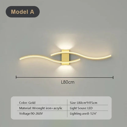 TheHearth&Haven™ Wall Lamp Double Curve Remote Control Light