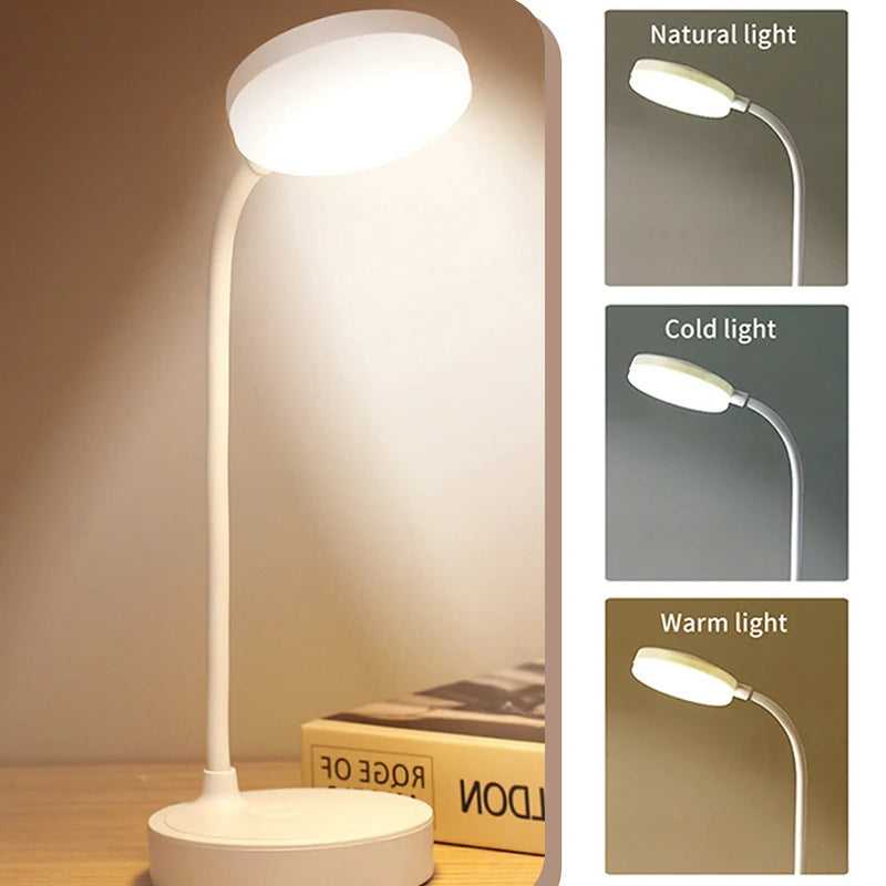 TheHearth&Haven™ Table Light Support 3 Color Stepless Dimming Eye Protection Bedroom Bedside Lamp