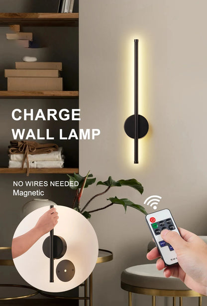 TheHearth&Haven™ Modern Bedside Night Lamp for Bedroom with Remote Control