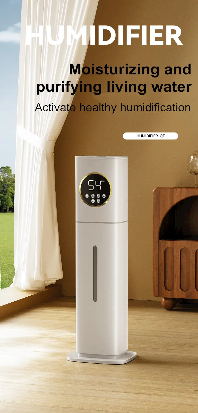 TheHearth&Haven™ Outdoor type electric humidifier with a capacity of 8 liters 220 V