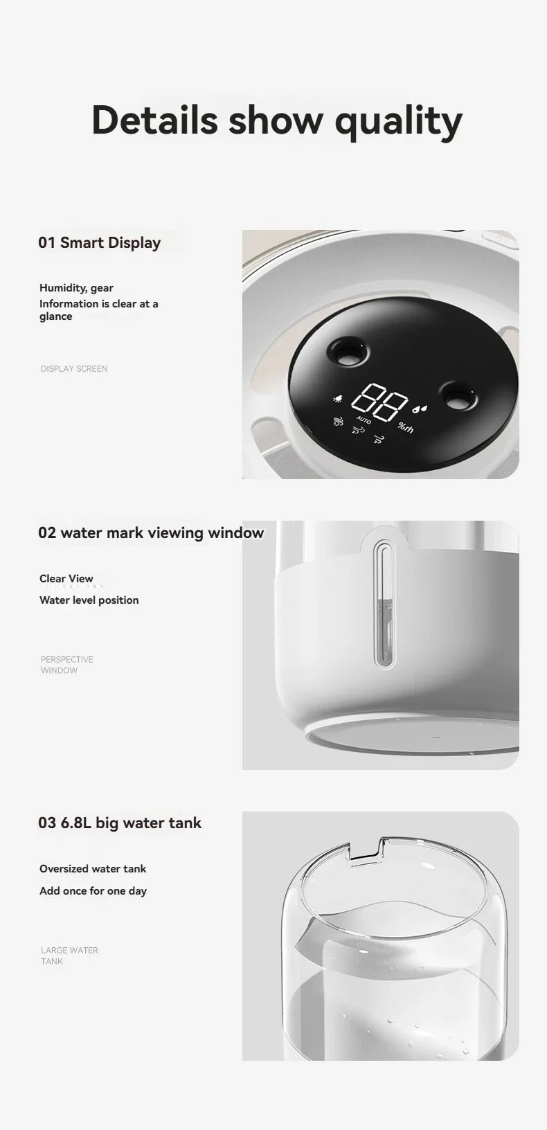 TheHearth&Haven™ Xiaomi MIJIA 6.8L Large Capacity Humidifier