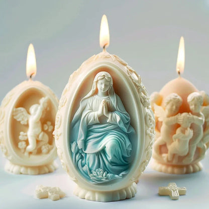 TheHearth&Haven™ Easter Relief Egg Candle