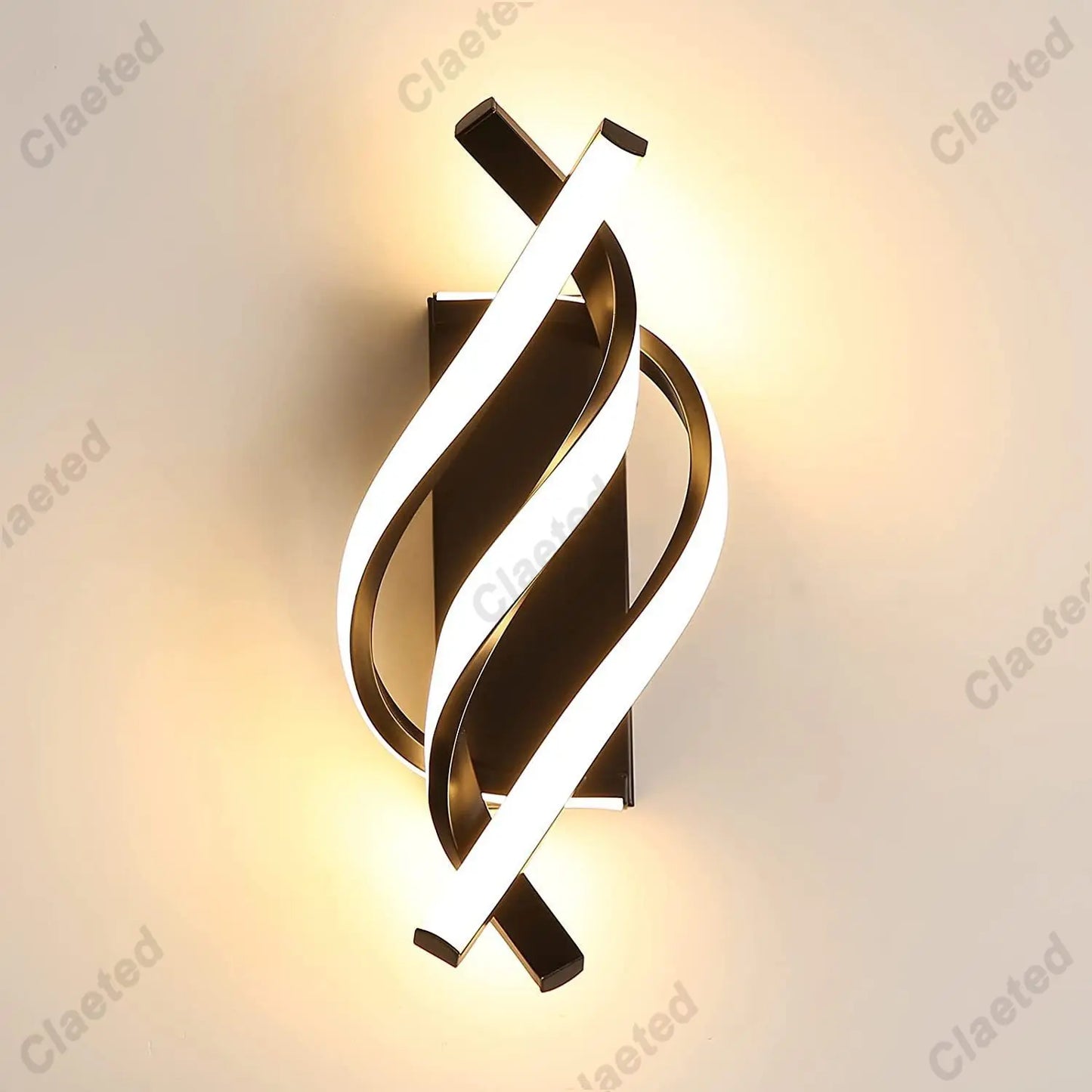 TheHearth&Haven™ Curved Spiral Design LED Wall Lamp