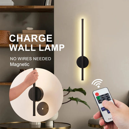 TheHearth&Haven™ Modern Bedside Night Lamp for Bedroom with Remote Control