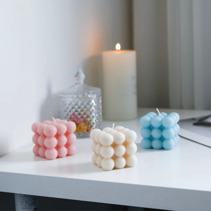 TheHearth&Haven™ Big Cube Bubble Candle