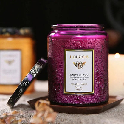 TheHearth&Haven™ Soy wax candle with smokeless fragrance