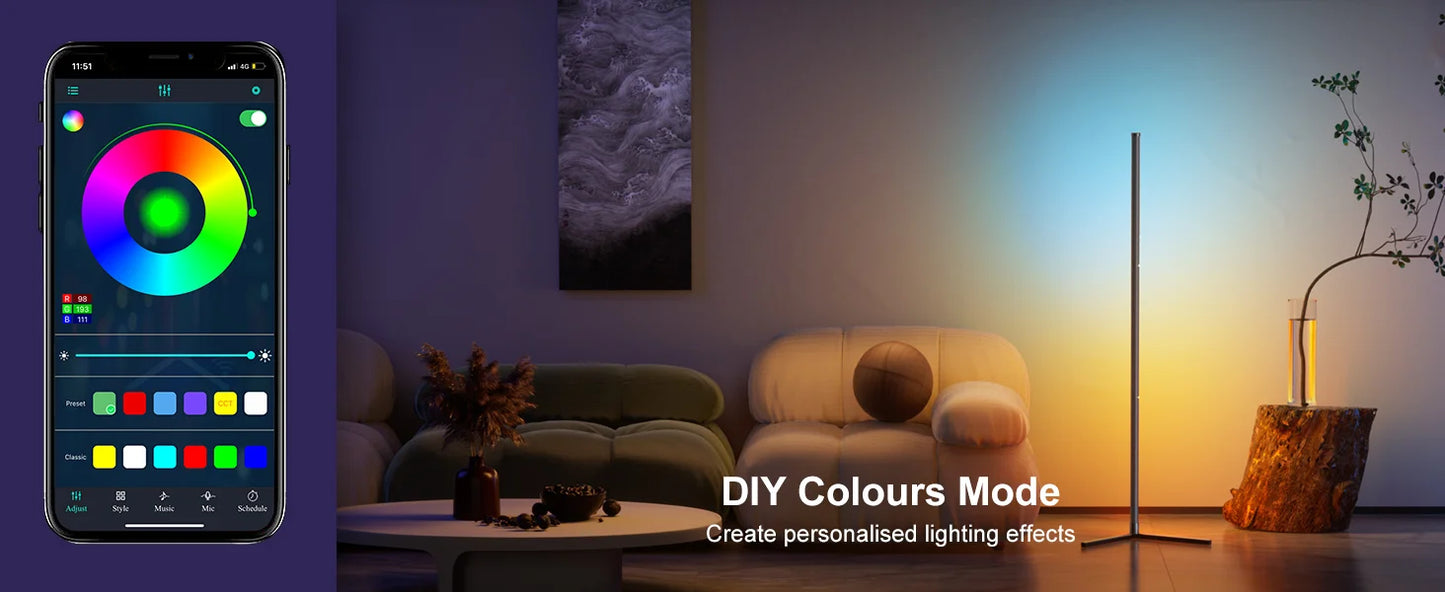 TheHearth&Haven™ Smart RGB Dream Color Floor Lamp